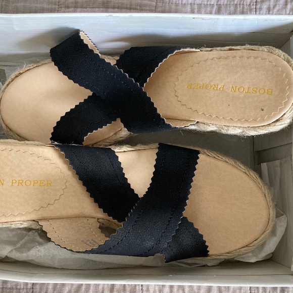 Boston Proper Shoes - Women Espadrille Shoes wedge